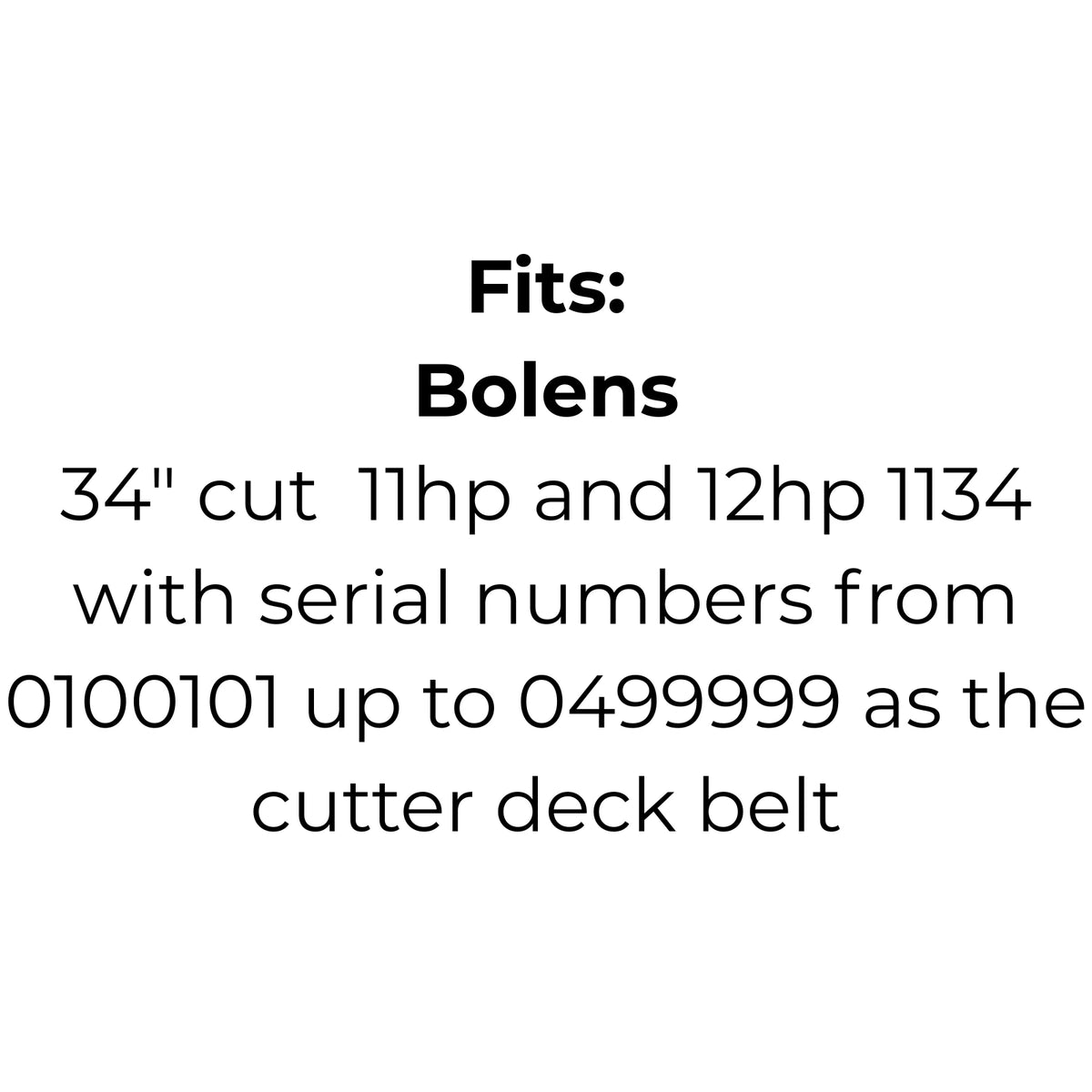 Belt Replaces Bolens 1741568, Craftsman 138255, Husqvarna   5321308-01, 5321382-55 or 5321608-55 or McCulloch 5321308-01