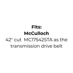 Belt Replaces Bolens 1741568, Craftsman 138255, Husqvarna   5321308-01, 5321382-55 or 5321608-55 or McCulloch 5321308-01
