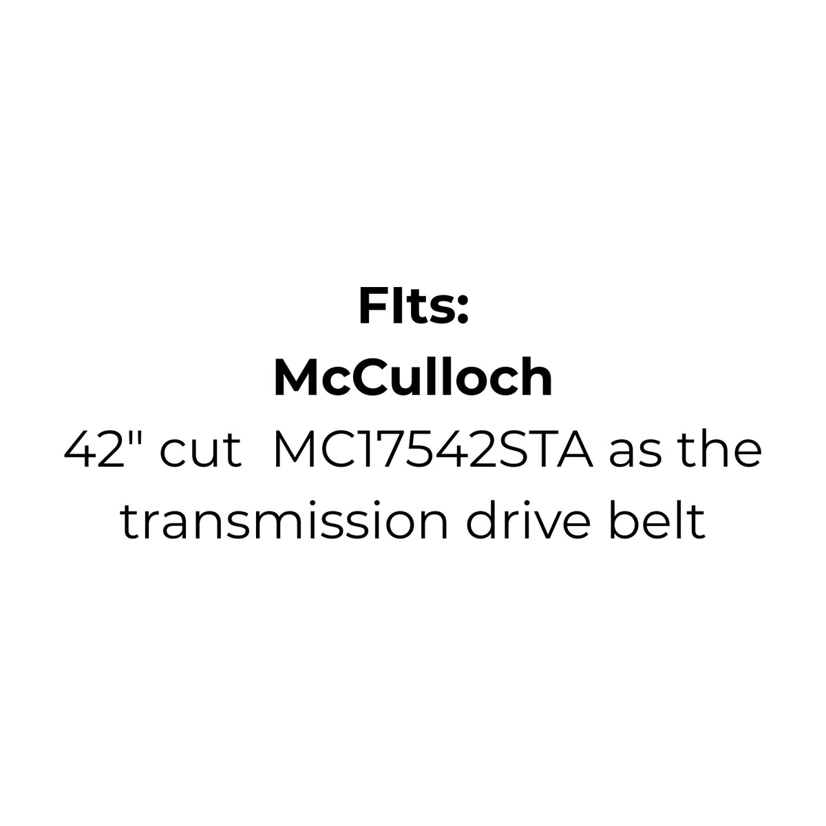 Belt Replaces Bolens 1741568, Craftsman 138255, Husqvarna   5321308-01, 5321382-55 or 5321608-55 or McCulloch 5321308-01