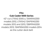 Belt Replaces Craftsman, Cub Cadet, MTD, Rover 754-04060, 954-04060, 754-04060B, 954-04060B or Sabre GX10851 or GX10065