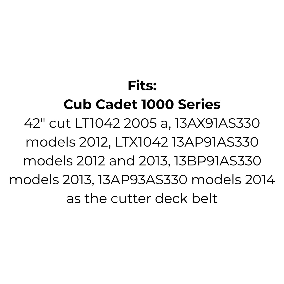 Belt Replaces Craftsman, Cub Cadet, MTD, Rover 754-04060, 954-04060, 754-04060B, 954-04060B or Sabre GX10851 or GX10065