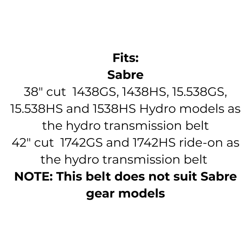 Belt Replaces Craftsman, Cub Cadet, MTD, Rover 754-04060, 954-04060, 754-04060B, 954-04060B or Sabre GX10851 or GX10065