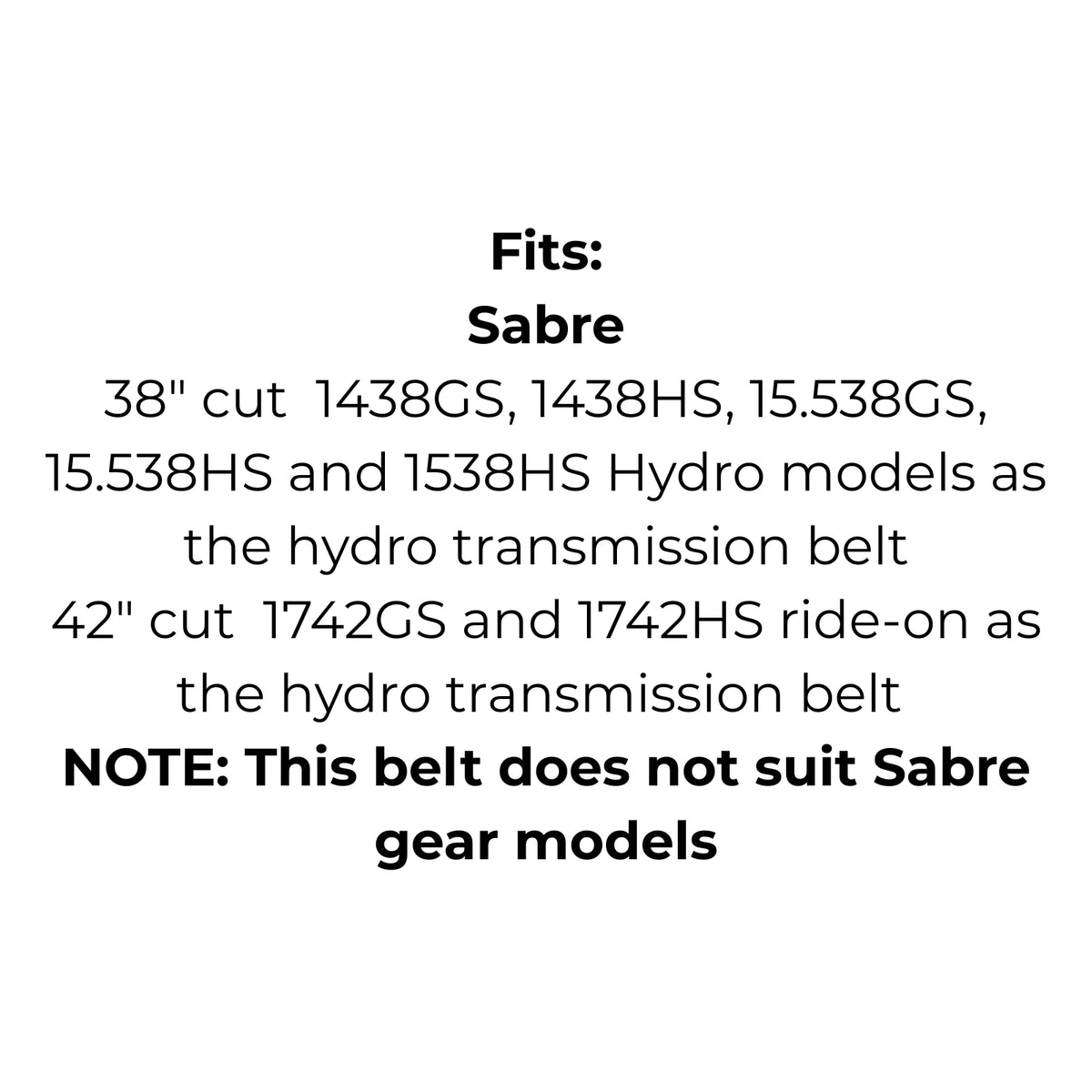 Belt Replaces Craftsman, Cub Cadet, MTD, Rover 754-04060, 954-04060, 754-04060B, 954-04060B or Sabre GX10851 or GX10065