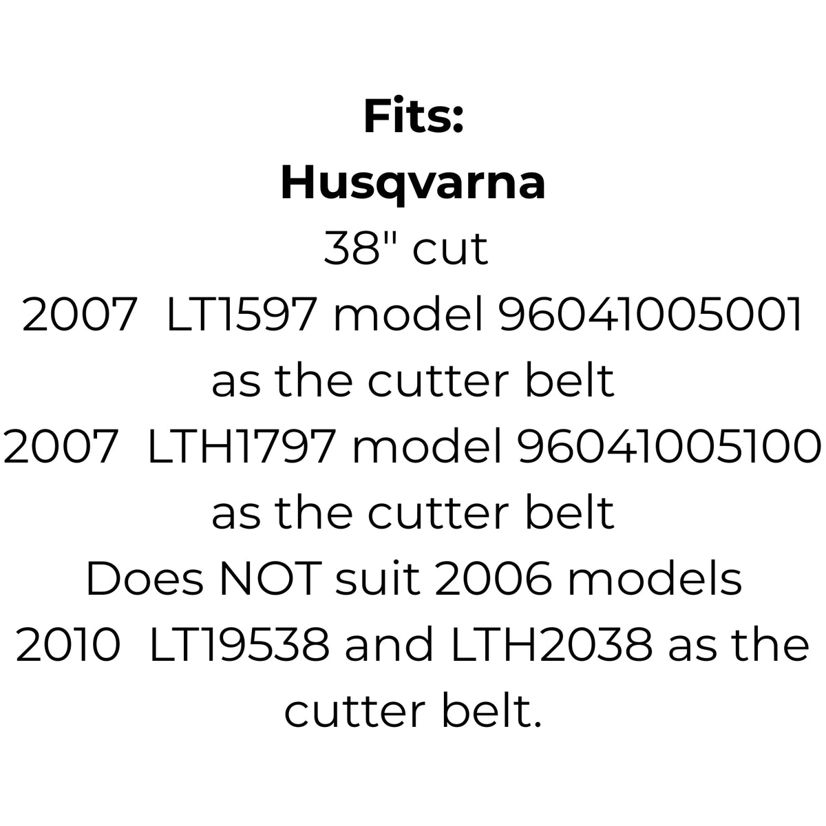 Belt Replaces Husqvarna, Dixon, Poulan Pro or Yard Pro 532 40 83-81