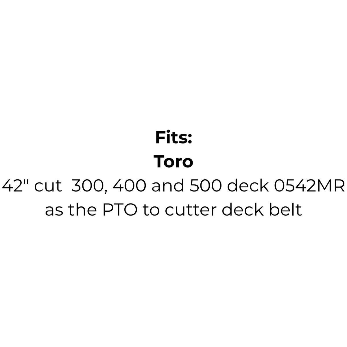Belt Replaces John Deere M118760 or M41668 or Toro 108834