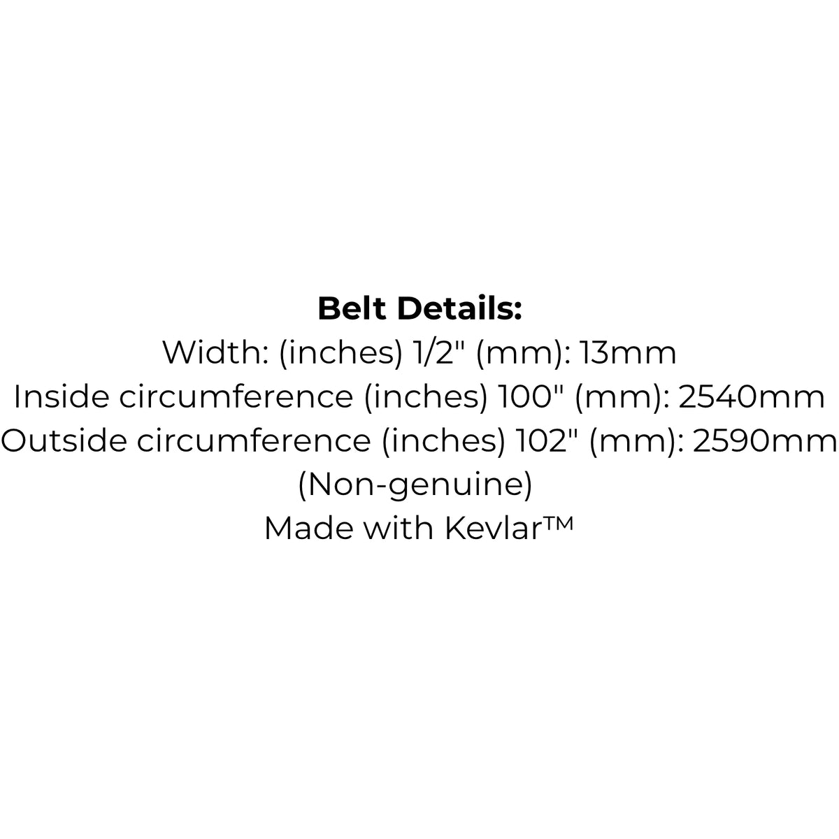 Belt Replaces John Deere M110978 or M41960, Bolens 1820400 or Mcculloch 532429636