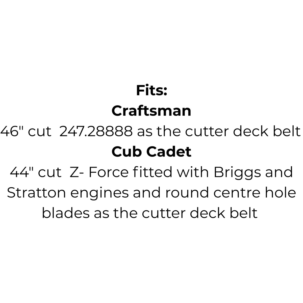 Belt Replaces Craftsman, MTD or Rover 754-04219 or 954-04219, Cub Cadet 754-3039 or 954-3039 or Toro 102742