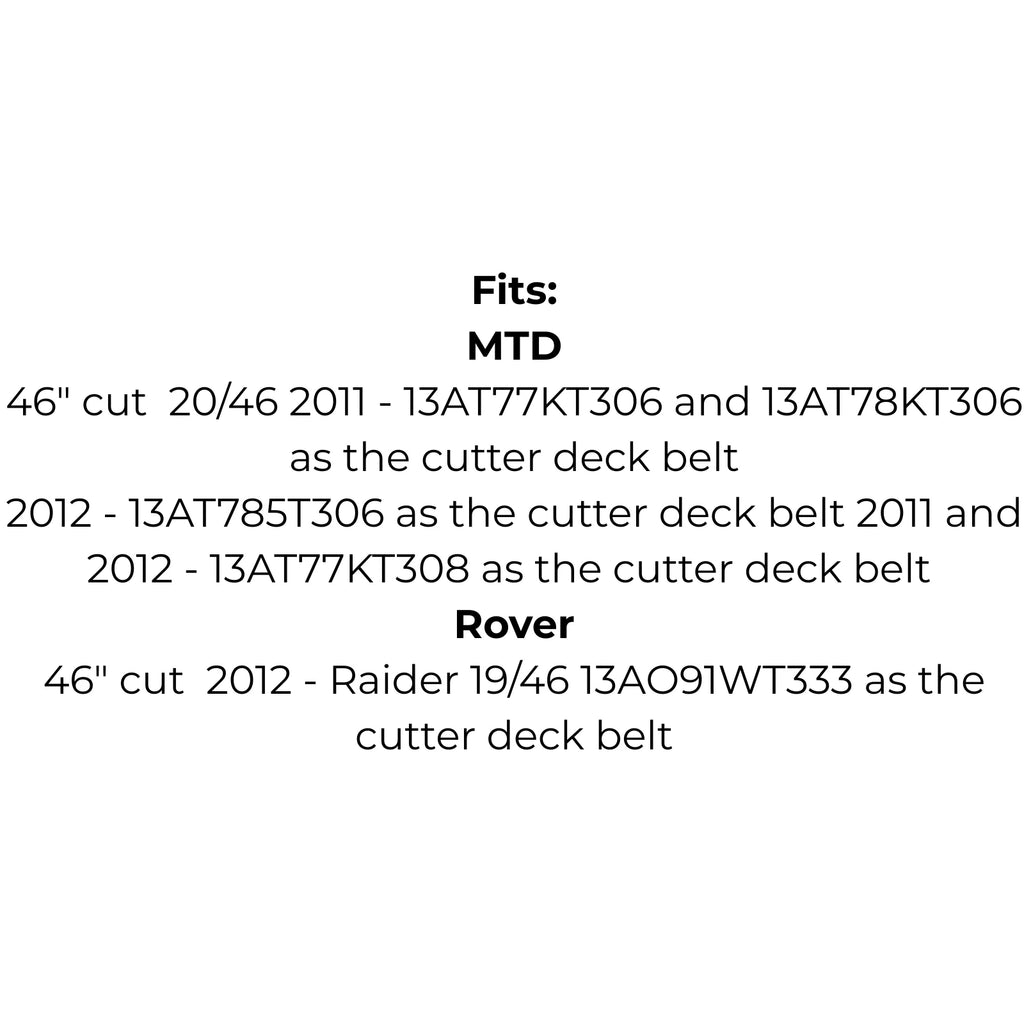 Belt Replaces Craftsman, MTD or Rover 754-04219 or 954-04219, Cub Cadet 754-3039 or 954-3039 or Toro 102742
