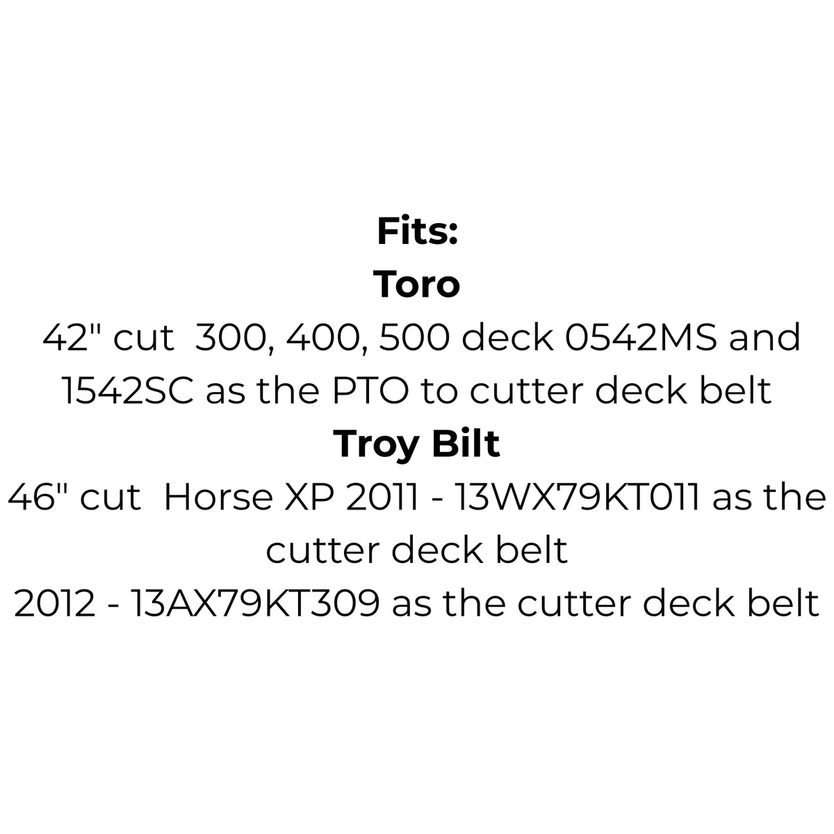 Belt Replaces Craftsman, MTD or Rover 754-04219 or 954-04219, Cub Cadet 754-3039 or 954-3039 or Toro 102742