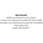 Belt Replaces Craftsman, MTD or Rover 754-04219 or 954-04219, Cub Cadet 754-3039 or 954-3039 or Toro 102742