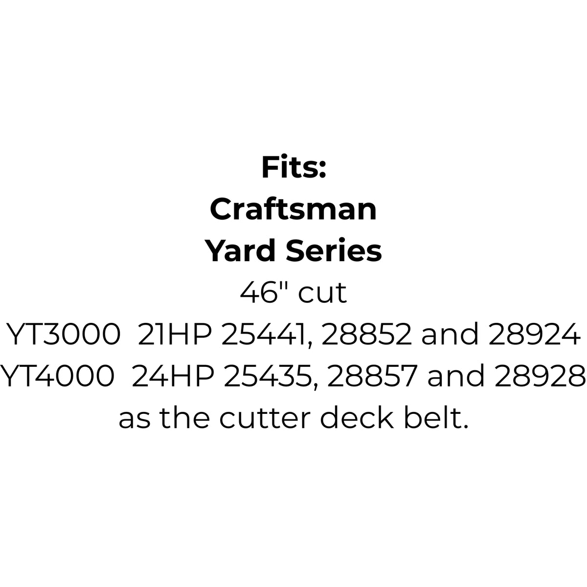 Belt Replaces AYP, Craftsman 405143, Husqvarna 584 45 31-01 or 532 40 51-43 or Sabre GX10062