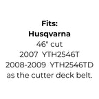 Belt Replaces AYP, Craftsman 405143, Husqvarna 584 45 31-01 or 532 40 51-43 or Sabre GX10062