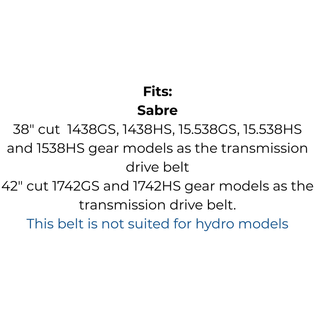 Belt Replaces AYP, Craftsman 405143, Husqvarna 584 45 31-01 or 532 40 51-43 or Sabre GX10062