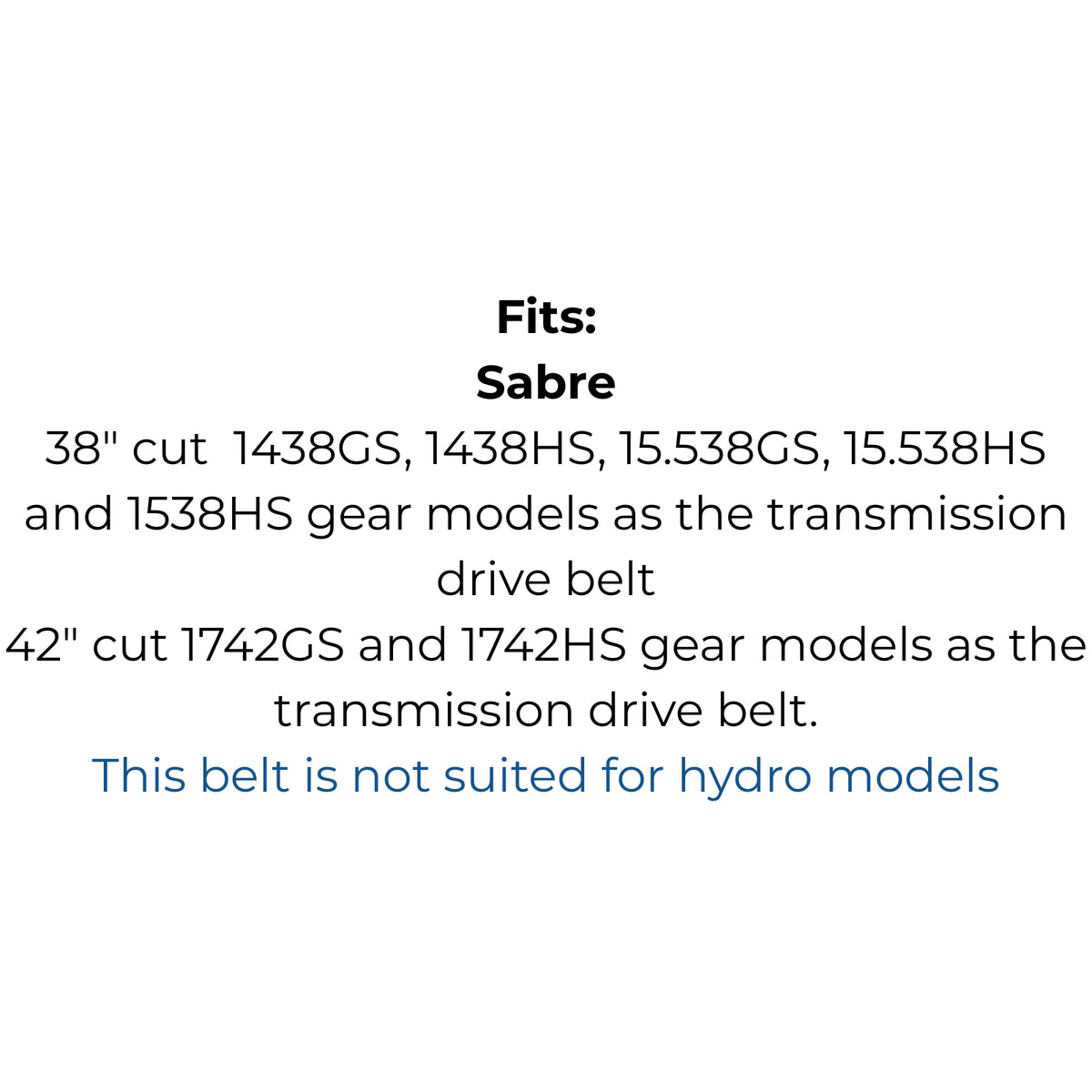 Belt Replaces AYP, Craftsman 405143, Husqvarna 584 45 31-01 or 532 40 51-43 or Sabre GX10062