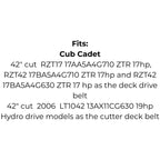 Belt Replaces Cub Cadet, MTD, Troy Bilt™️ 754-04045 or 954-04045, Honda 22431-771-700 or Yardman 75-409
