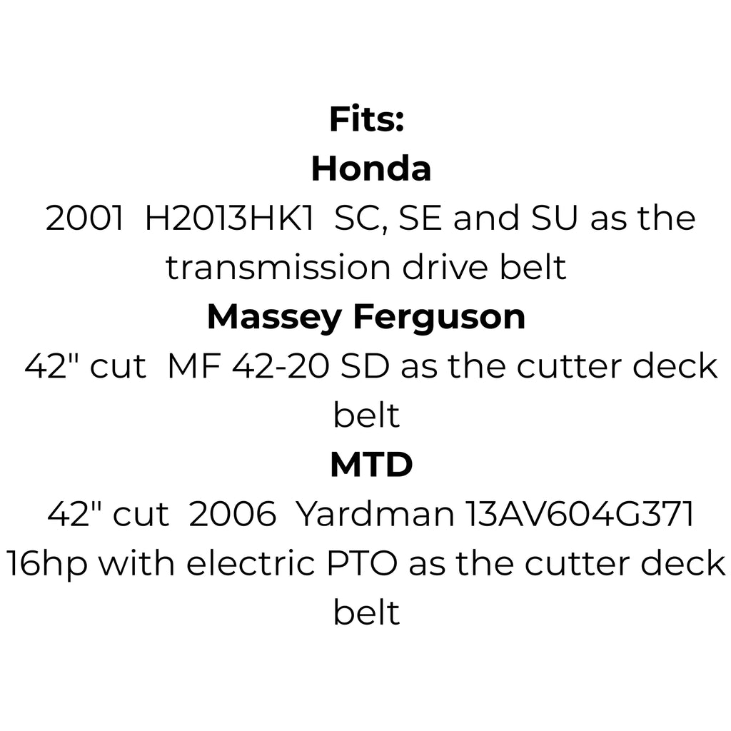 Belt Replaces Cub Cadet, MTD, Troy Bilt™️ 754-04045 or 954-04045, Honda 22431-771-700 or Yardman 75-409