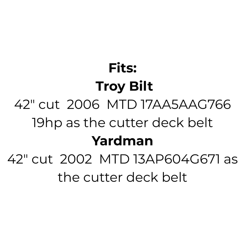 Belt Replaces Cub Cadet, MTD, Troy Bilt™️ 754-04045 or 954-04045, Honda 22431-771-700 or Yardman 75-409