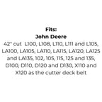 Belt Replaces John Deere or Sabre GX20072 or GY20570