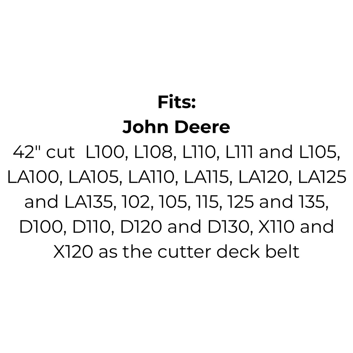 Belt Replaces John Deere or Sabre GX20072 or GY20570