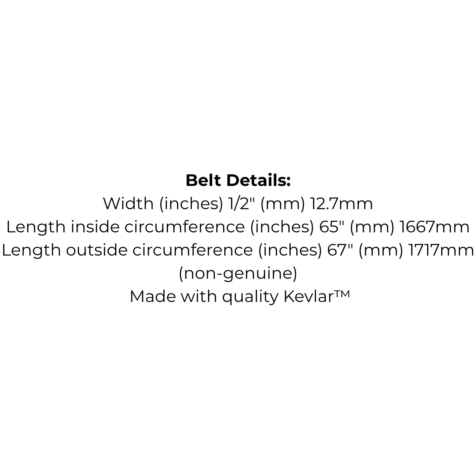 Belt replaces 490501C069, 490501Y069, 7540204, 7540498, 75404317, 9540317, 9540498, 108195, 6867