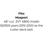Belt Replaces 490-501-C093, 754-05012, 754-05012A, 954-05012, 954-05012A