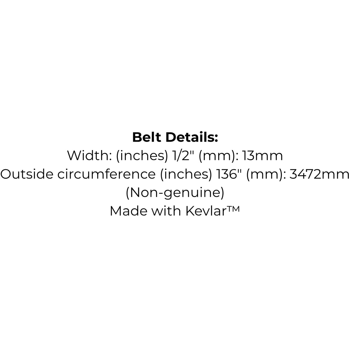 Belt Replaces 490-501-C093, 754-05012, 754-05012A, 954-05012, 954-05012A