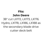 Belt replaces Bolens 1738511 or John Deere M82462