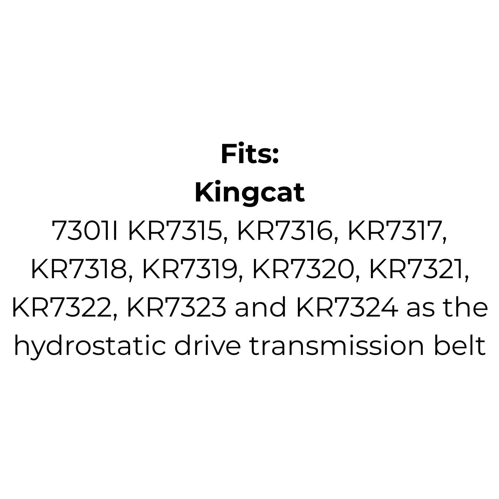 Belt Replaces Kingcat V32 Hydrostatic Drive Belt