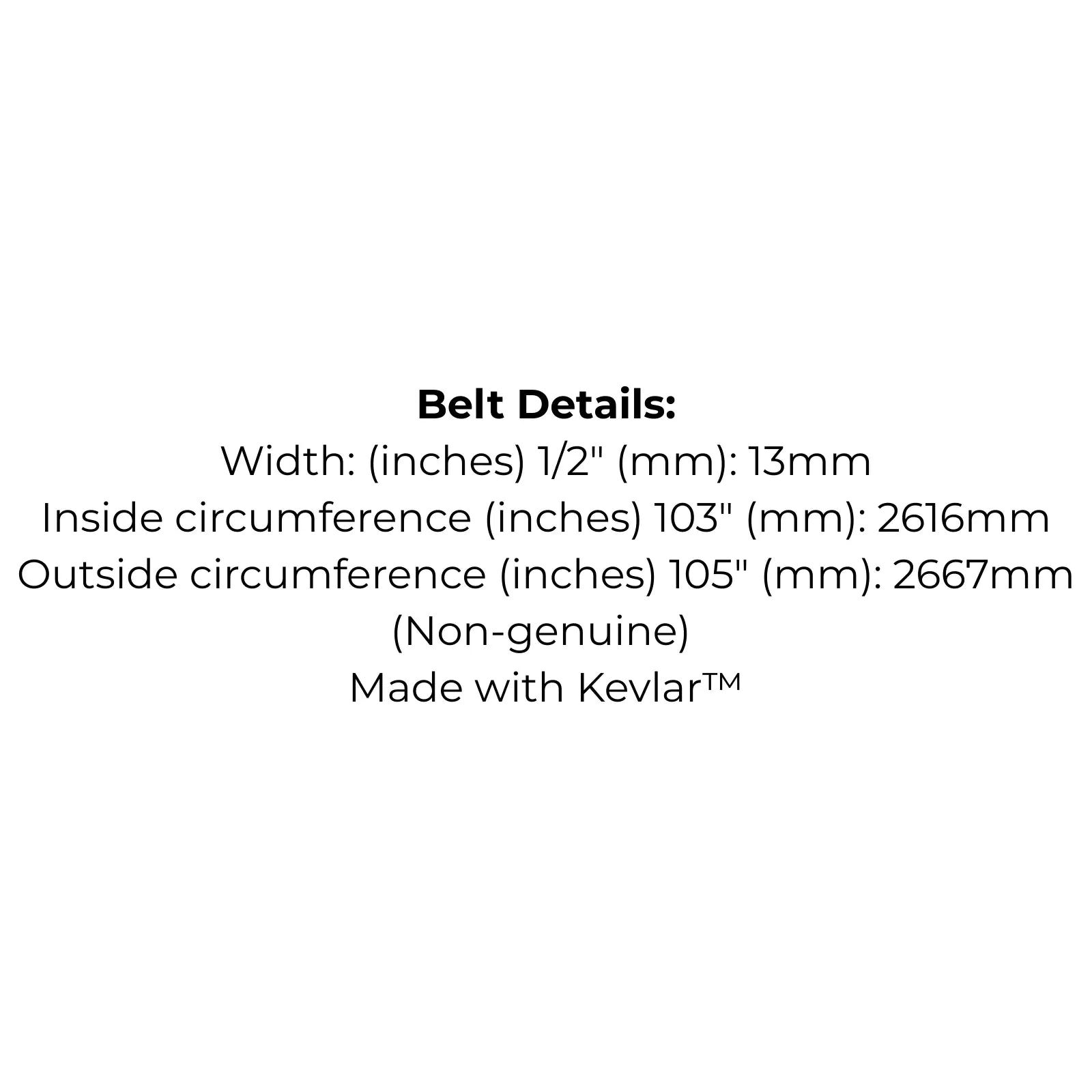 Belt Replaces Kingcat V32 Hydrostatic Drive Belt