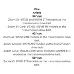 Belt Replaces Ariens 07200010, Murray 321147 – Zoom 34/42/50 Transmission Drive Belt