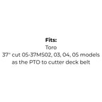 Belt replaces Toro 110082 or Everride 191199