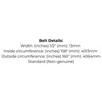 Belt replaces 1764007 for Bolens 42" cut ST160 as the cutter deck belt