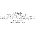 Belt replaces Toro 109-3388, 109-8069 or 126-9835 Transmission Drive Belt