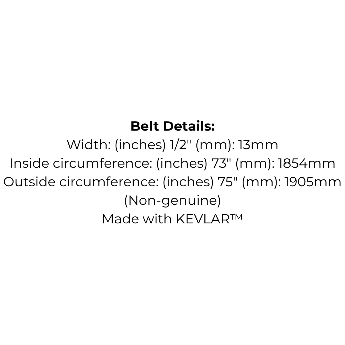 Belt replaces Toro 109-3388, 109-8069 or 126-9835 Transmission Drive Belt