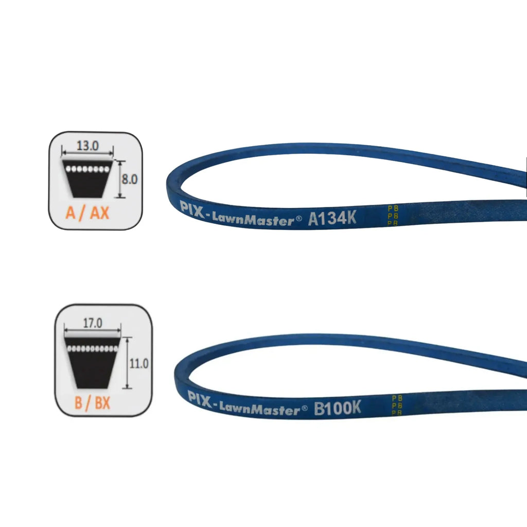 Belts to replace GT20005, GT02354 or GT02394 and GT18005 or GT02365 | BK100 & AK134