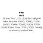 Belt Replaces 92-0875, 57-4750, 72-3670 for Toro Ride-on Mowers