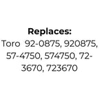 Belt Replaces 92-0875, 57-4750, 72-3670 for Toro Ride-on Mowers