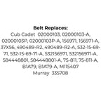Belt Replaces Cub Cadet Mule Drive Belt- 490489-R2, Murray 335708