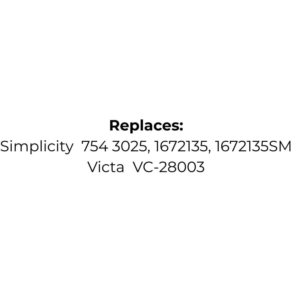 Belt Replaces Simplicity 754 3025, 1672135, 1672135SM or Victa VC-28003