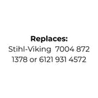 Belt Replaces Stihl-Viking 7004 872 1378 or 6121 931 4572