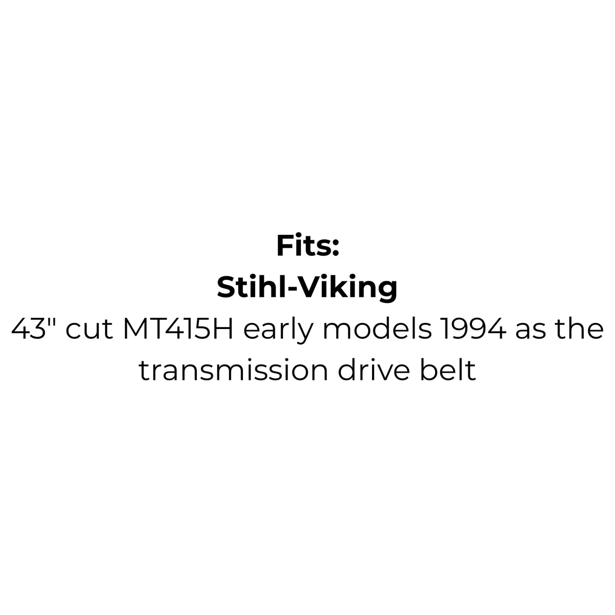 Belt Replaces Stihl-Viking 7004 872 1378 or 6121 931 4572