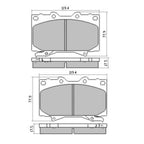 RDA Phantom Ceramic Front Brake Pads for Toyota Landcruiser 100 and 105 Series and Lexus LS, LX and LX470 - RDC1365