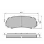  Rear Brake Pad Set for Toyota Landcruiser Prado, FJ Cruiser or Mitsubishi Pajero, LDV RDC1200