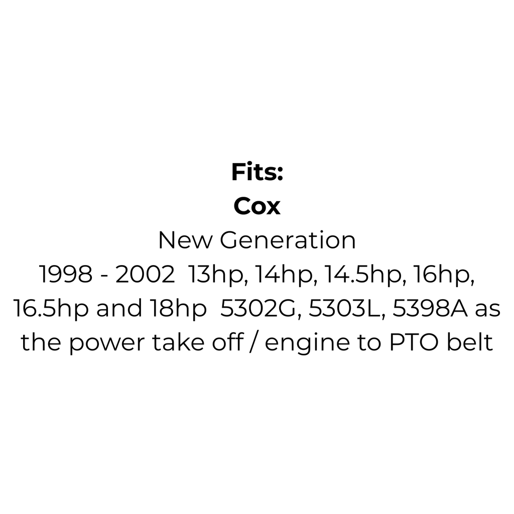 Belt replaces Cox W01 for New Generation Mowers 1998-2002 - Engine to PTO belt