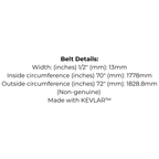 Belt replaces Cox W01 for New Generation Mowers 1998-2002 - Engine to PTO belt