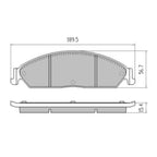 Front Brake Pads for Ford BA, BF, FG, LTD & Territory | RDC1473 