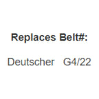V-Belt for Deutscher G26 Self Propelled Slasher with Honda G400 - G4/22