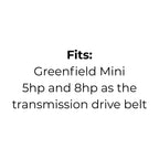 Belt Replaces Greenfield Anniversary/Mini GT371 Transmission Drive Belt