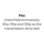 Belt Replaces Greenfield Anniversary/Mini GT371 Transmission Drive Belt