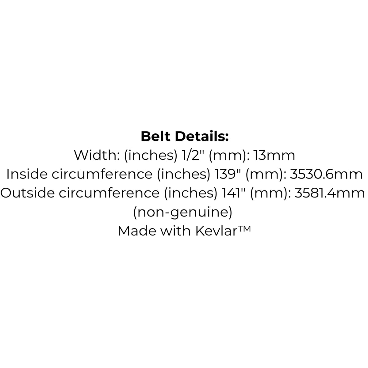 Belt Replaces John Deere GX20571 or GX21833, Toro 119-8820 or Universal 68141G